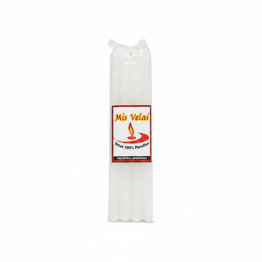 VELAS LARGAS*4 蜡烛白长 MISVELAS1
