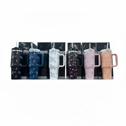 VASO COLORE 1200ML 纯色或图案 水杯带吸管 TOKYO
