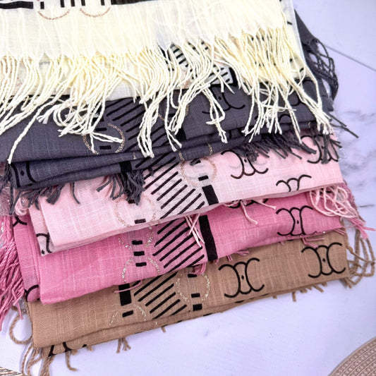 BUFANDA DISEÑO 70*180 带须围巾 D-47106