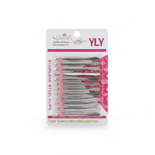 PINZA PARA PESTANIAS *12 YLY 眉夹12支装 DD-9459