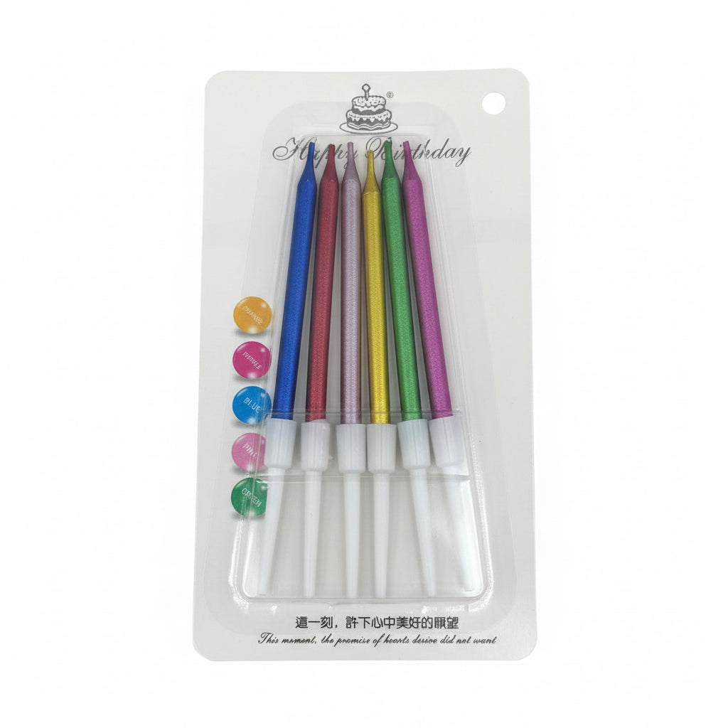VELA*6PCS 10CM 生日蜡烛	101-014K3/5871