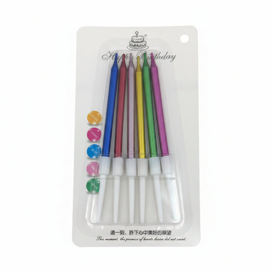 VELA*6PCS 10CM 生日蜡烛	101-014K3/5871