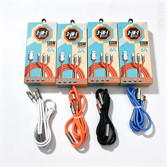 CABLE USB 3EN1 三合一充电线E-378/0011