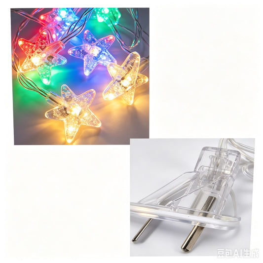 LUZ COLOR 5M 气泡五星彩灯00204