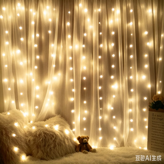 LUZ CORTINA CALIDA 3M 窗帘暖灯00532