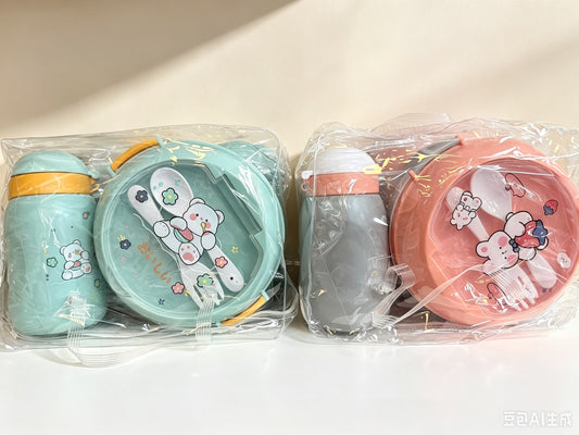 LUNCHERA PLASTICO C/ BOTELLA 儿童餐盒+水壶92091