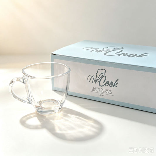 TAZA CAFE VIDRIO 6PCS 205ML 玻璃咖啡杯09105