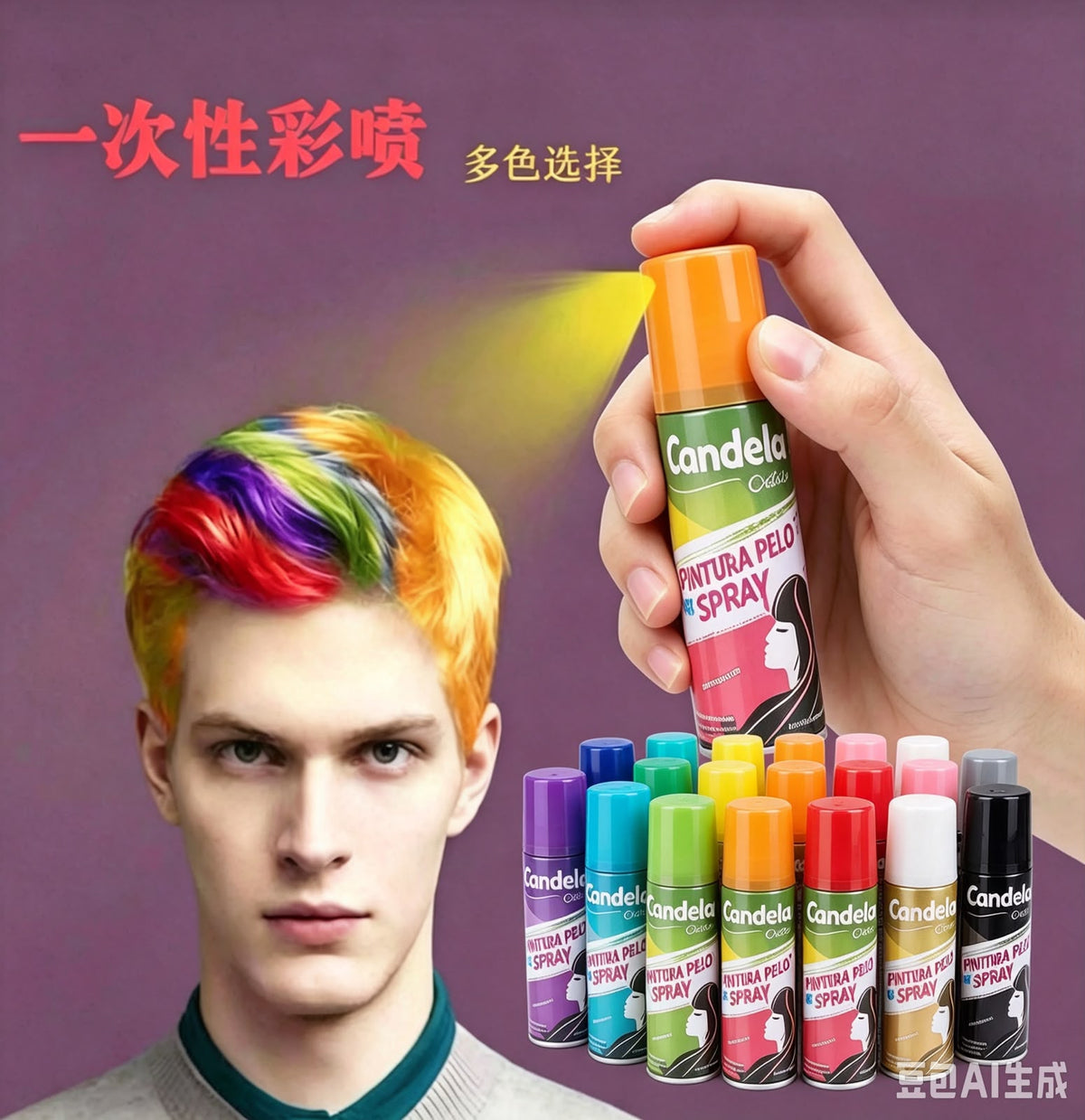PINTA PELO 一次性喷剂染发CANDELA