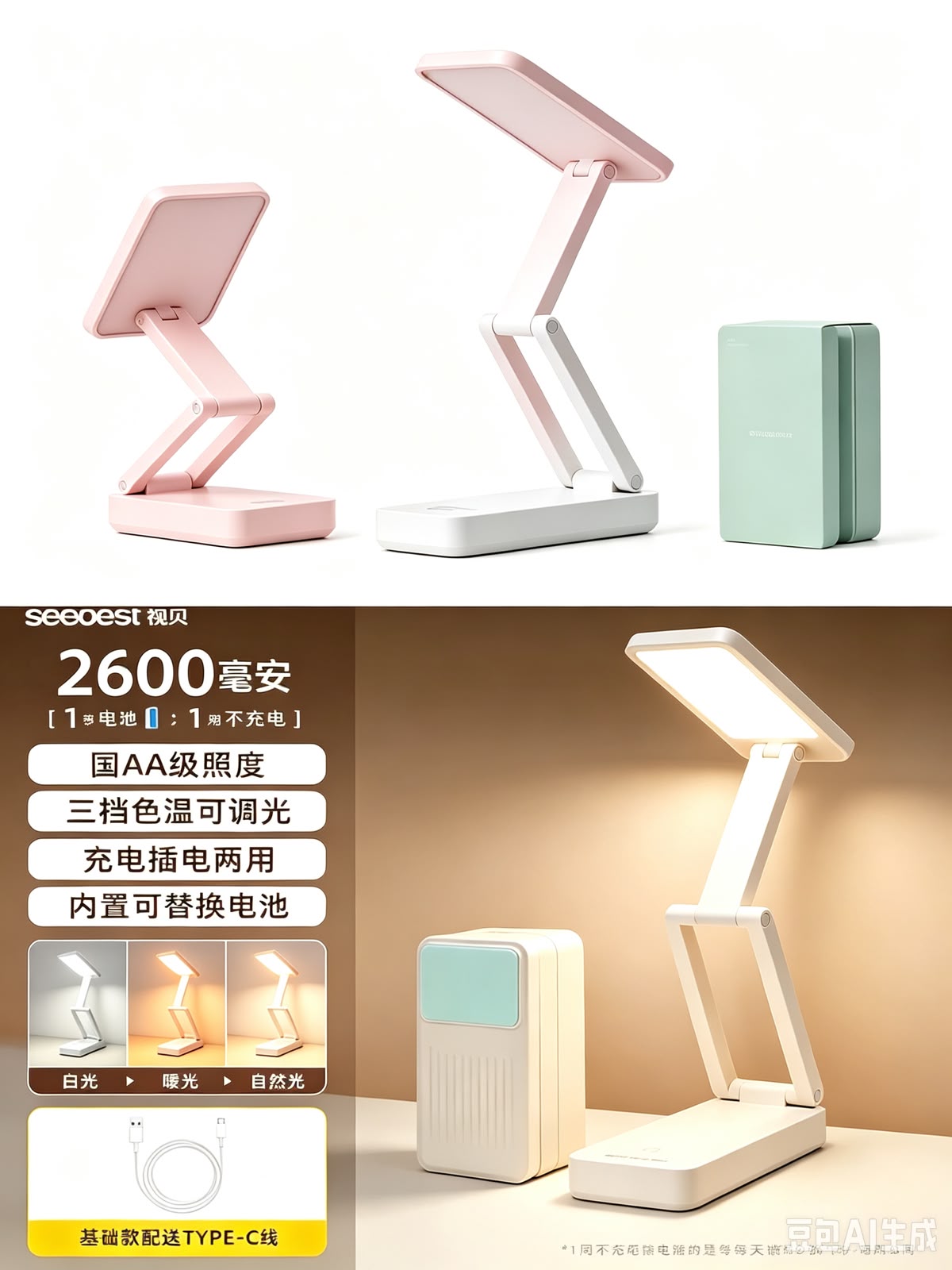 LAMPARA DE MESA 折叠台灯80778
