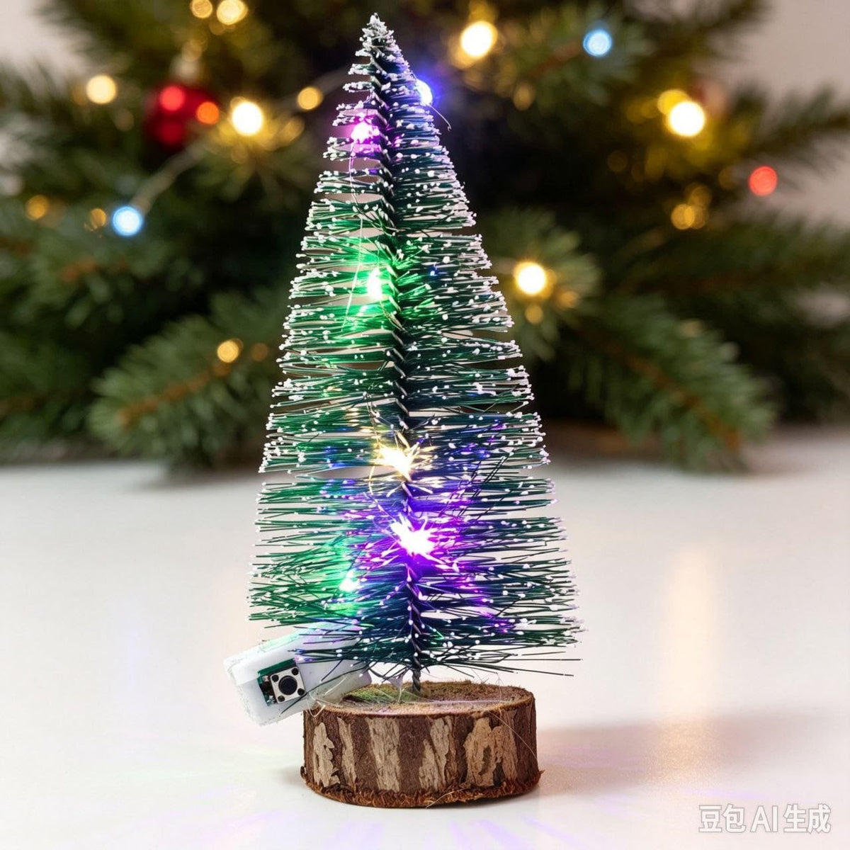 ARBOL C/LUZ 15.5CM 圣诞树带灯07119