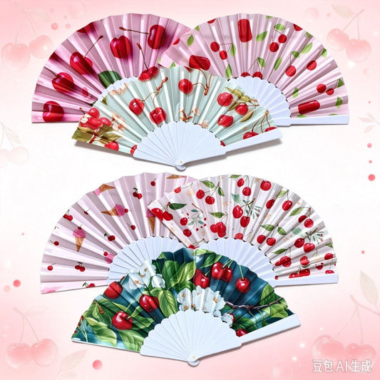 ABANICO *12PC 樱桃扇子21530