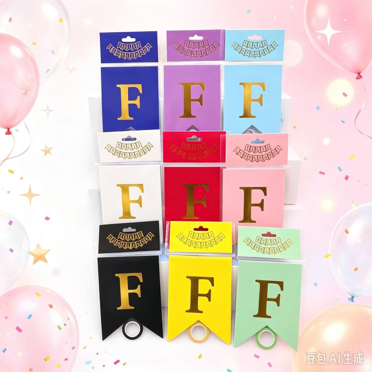 BANDERA FELIZ CUMPLE 普通生日拉旗 G1-19