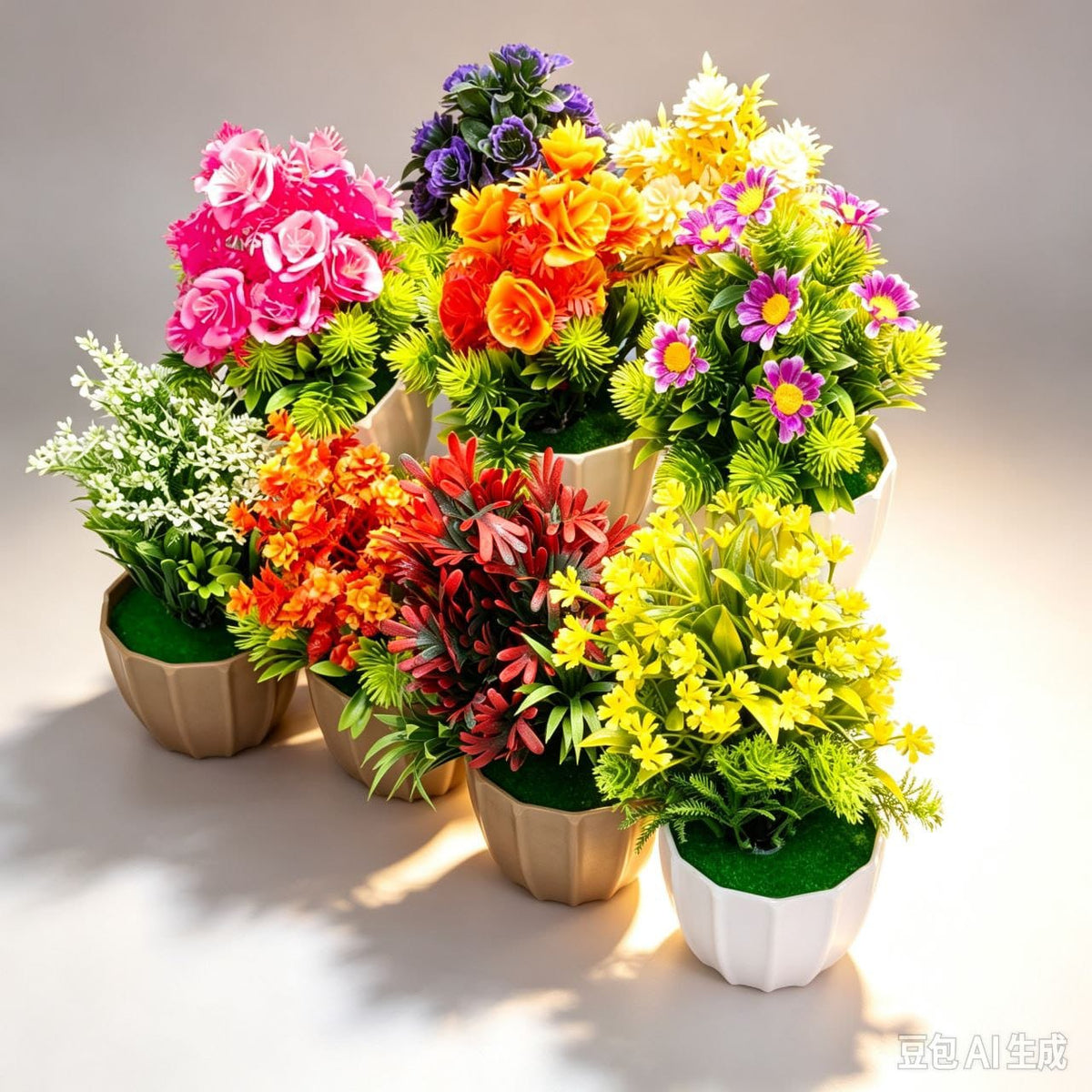 FLORES ALTIFICIAL 17CM盆栽29801