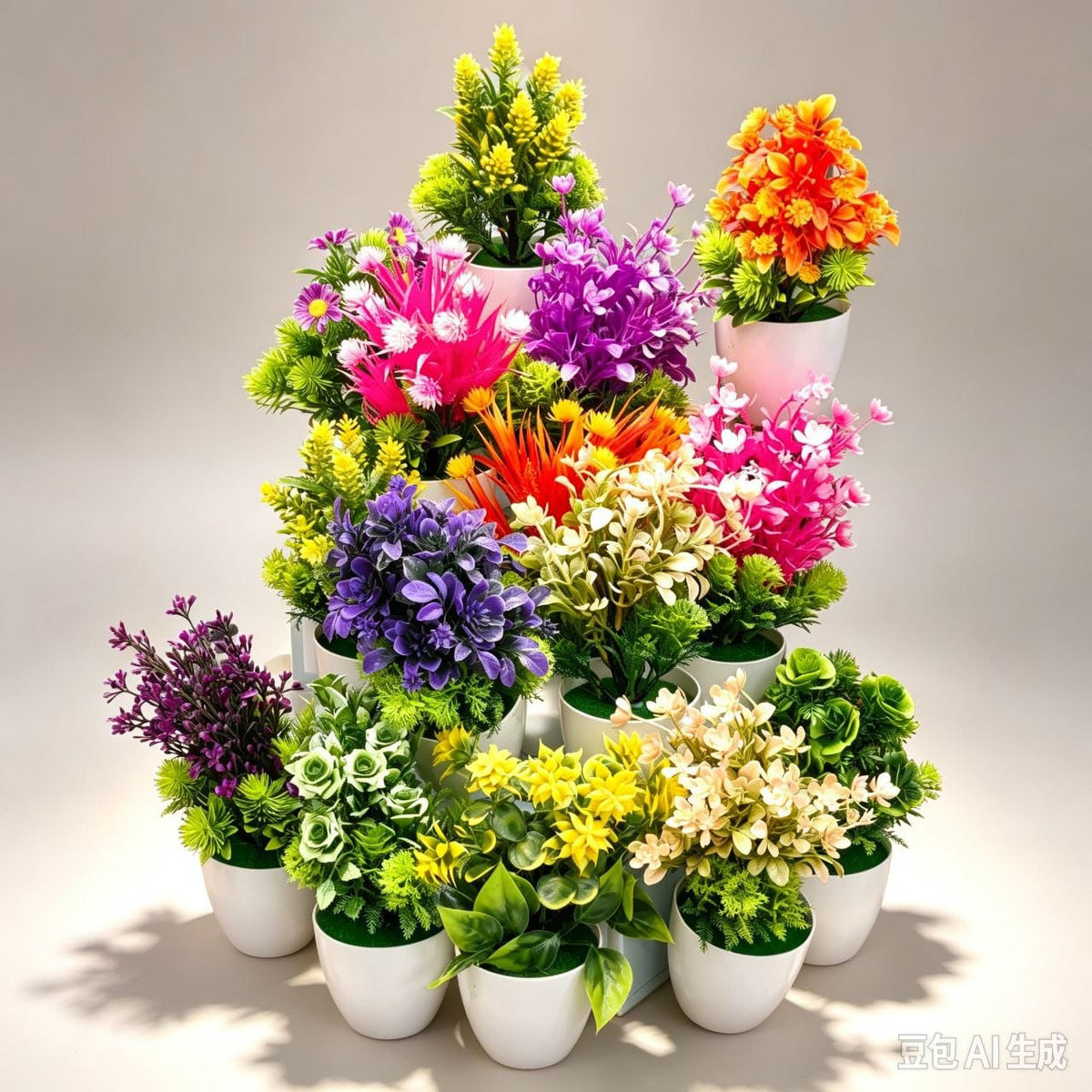 FLORES ALTIFICIAL 23CM盆栽18094