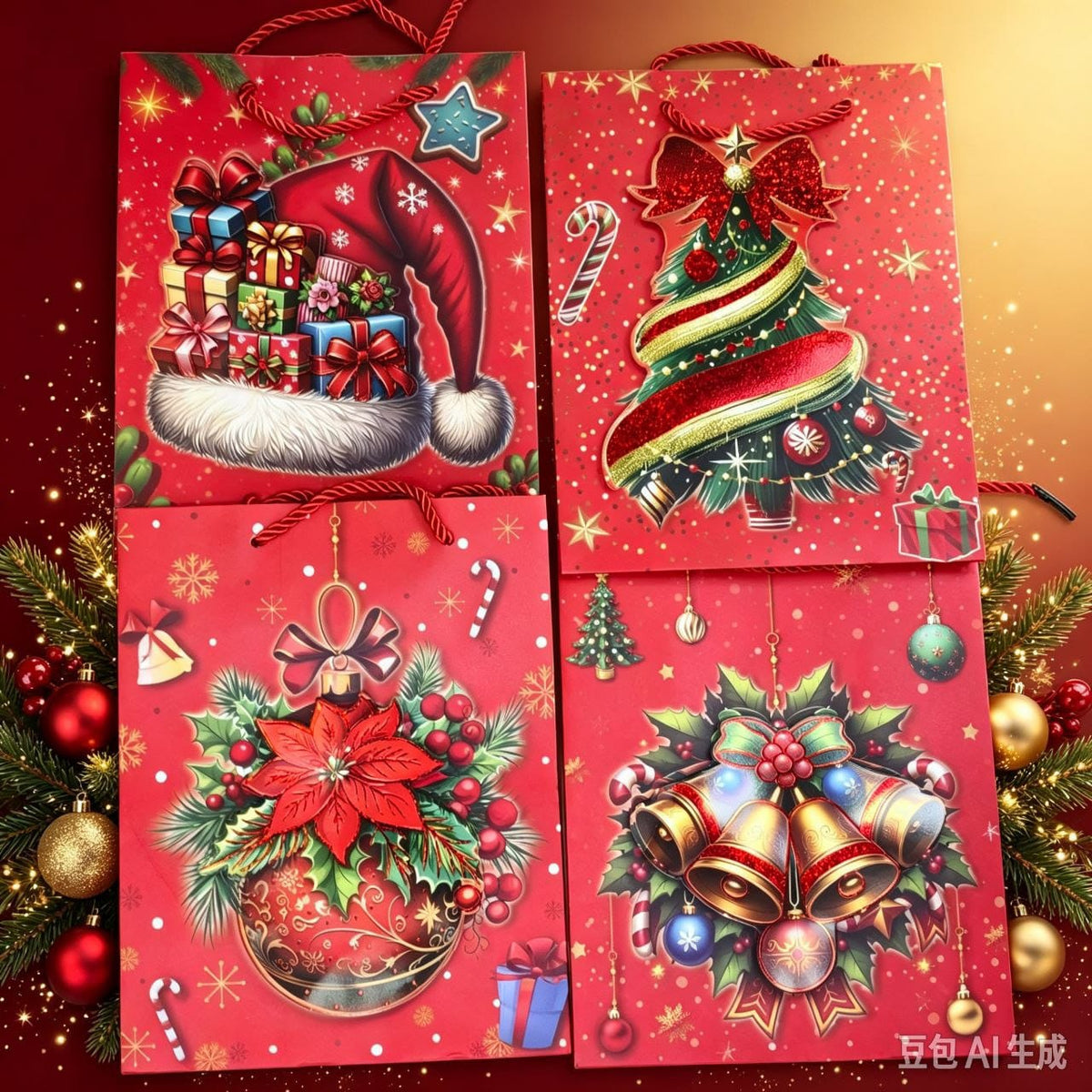 BOLSA DE REGALO 18*23CM *12u圣诞礼品袋08073