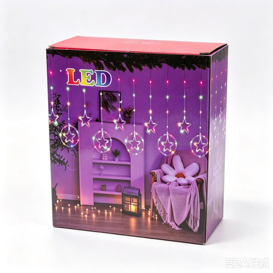 LUZ CORTINA COLOR 17*7*20窗帘彩灯00587