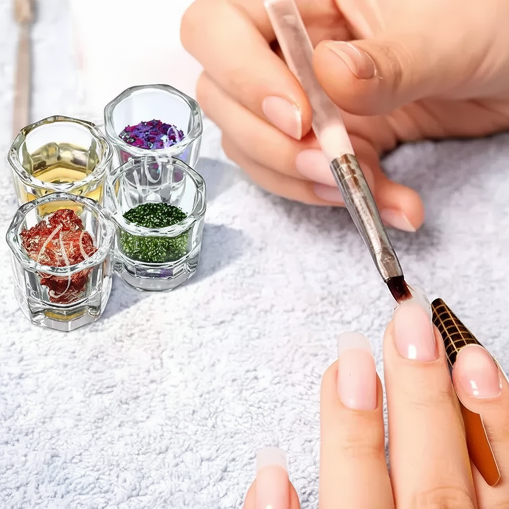 VASITO VIDRIOS P/UÑAS *20 美甲玻璃八角杯20装 ZMA-1181