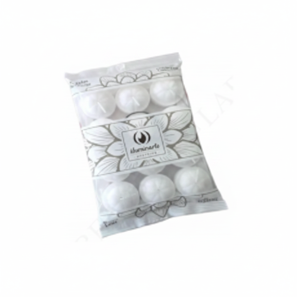 VELAS DE NOCHE BLANCA*12 白色蜡烛12粒 N10637